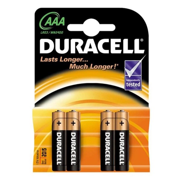 Duracell basic aaa pilas lr03 4un