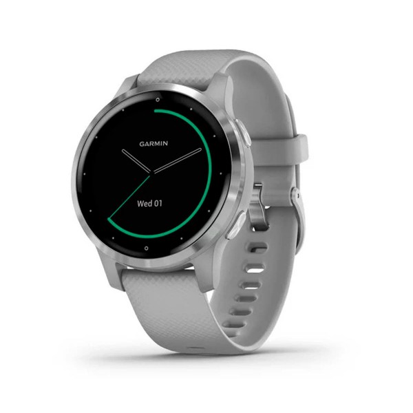 Garmin vivoactive 4s plata con correa gris 40mm smartwatch compacto gps integrado wifi bluetooth