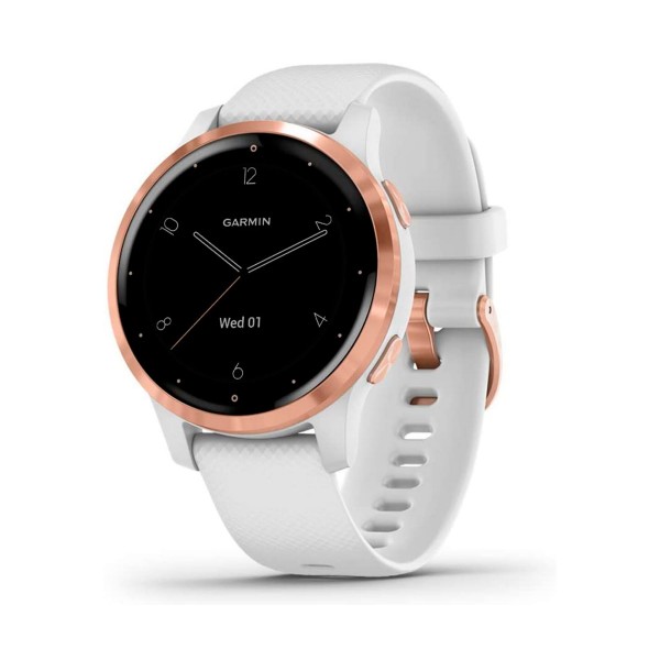 Garmin vivoactive 4s oro rosa con correa blanca 40mm smartwatch compacto gps integrado wifi bluetooth