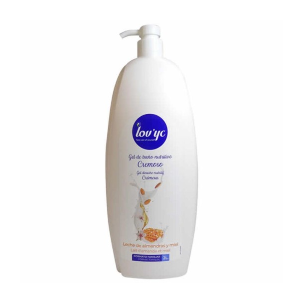 Lovyc leche de almendras y miel gel de baño nutritivo 2000ml