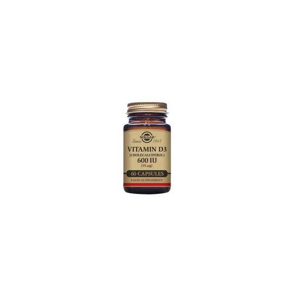 Solgar Vitamina D3 600 Ui 15 Mcg 60 Caps Veg