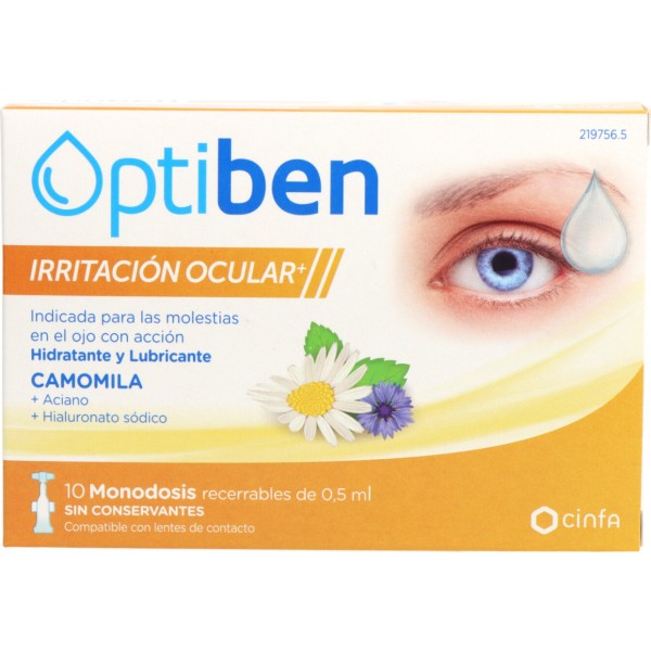 Optiben Irritación Ocular Gotas Hidratantes 10 Monodosis X 0,5 ml